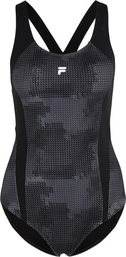 Fila damesbadpak Sanya AOP Swimsuit Black Pills Camo AOP
