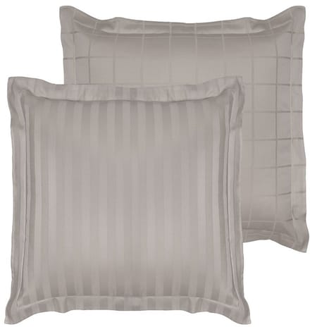 De Witte Lietaer Kussensloop Zygo Atmosphere - 63 x 63 cm - Grijs - Katoen Satijn