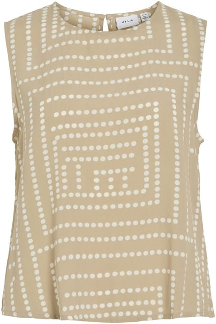 VILA - VIFRELLI KLEO S/L O-NECK SHORT TOP - Dames - Tops