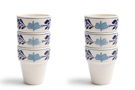 Royal Boch Boerenblauw Melkbeker 25cl set van 6