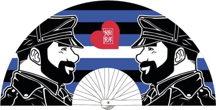 M PROUD BLACK LEATHER Pride Fan