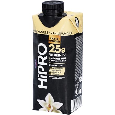 Danone HiPRO Eiwitshake – Vanille – 25g Proteïne – 8 x 330ml – Lactosevrij