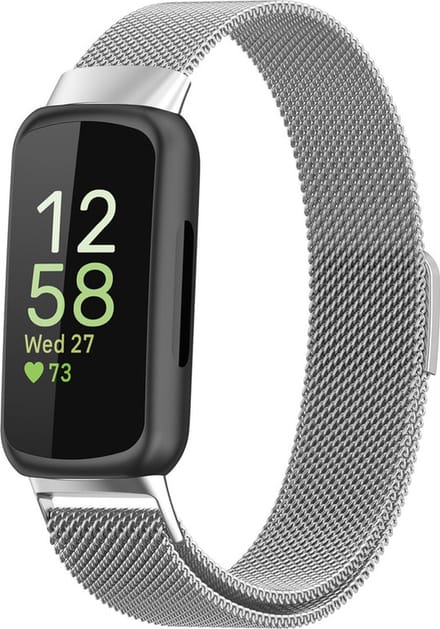 Milanees bandje - geschikt voor Fitbit Inspire 3 - zilver