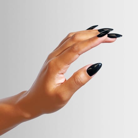 Artistic Nail Design Colourluxe Press On Tips ' Onyx Obsession ' ( Short Almond )