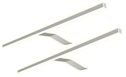 LED kastverlichting opbouwlamp set van 2 warm wit 600mm chroom
