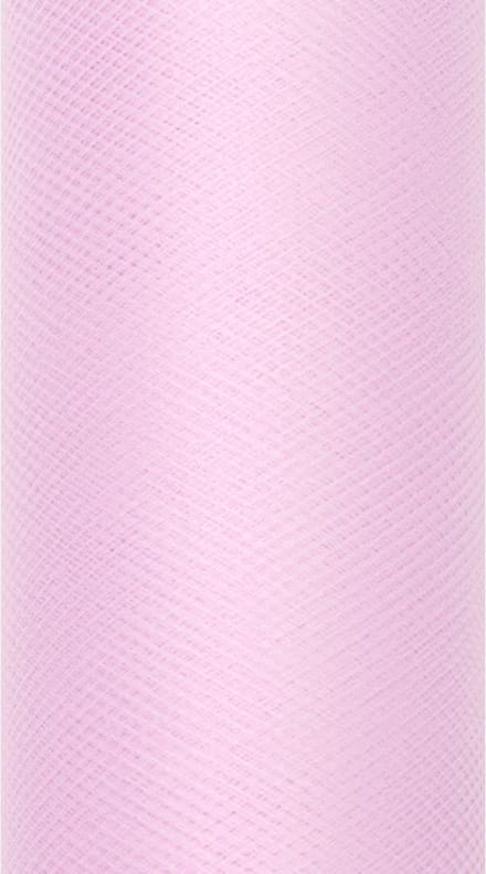 PartyDeco - Tule op rol Pink (0,15 x 9 mtr)