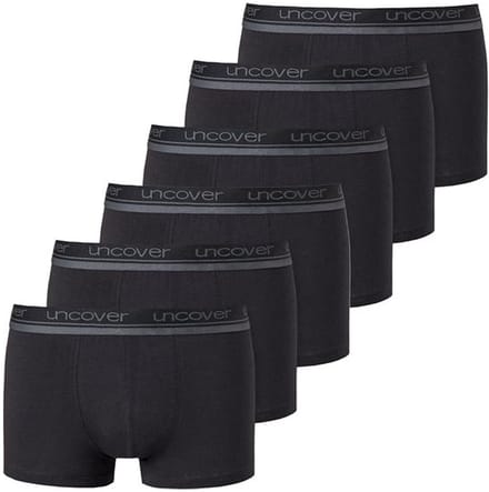 Schiesser Boxershorts Uncover 6-pack zwart