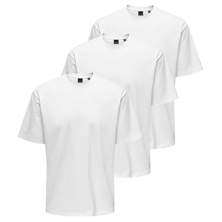 Only & Sons Heren t-shirt 3 pack Onsfred
