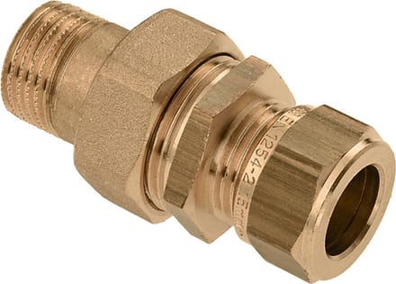 Bonfix vernikkelde knel radiatorkoppeling 1/2 x15mm recht