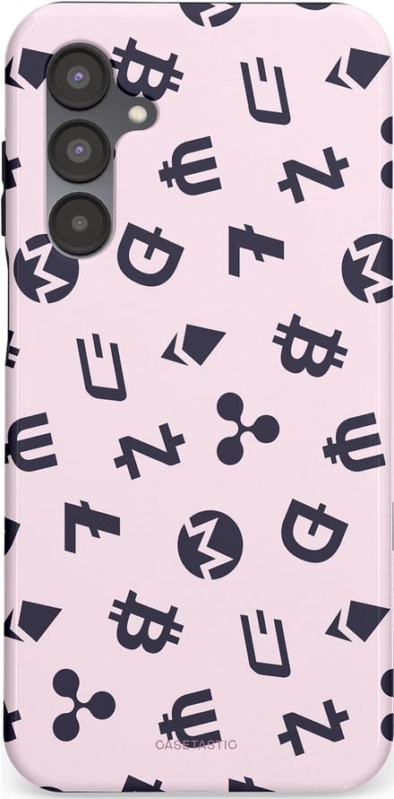 Casetastic hoesje geschikt voor Samsung Galaxy A16 - Dubbellaagse bescherming - Crypto flow - Fashion Case - Lichtgrijs Donkergrijs Wit