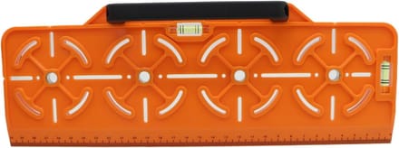 Boorsjabloon - Gipsplaat mal - Stopcontact plaatsen - Met waterpas - 32 x 15 cm - Grijs
