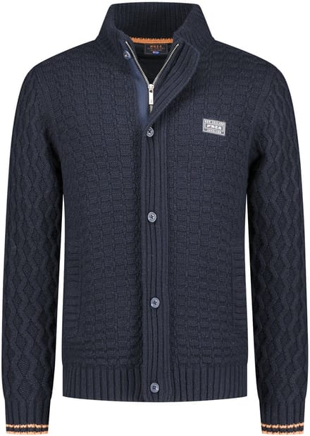 NZA - Blauwe wollen vest met rits