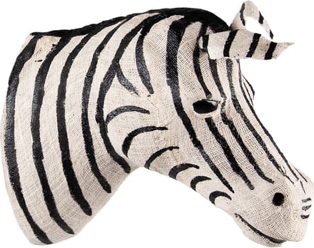 Clayre & Eef Wanddecoratie Zebra 37 cm Zwart Wit Papier