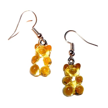 Shanna's Super Deal Gummie Beertjes Oorhangers Geel