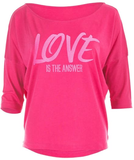 Winshape Shirt met ¾-mouwen Ultra Light met glitter opdruk MCS001