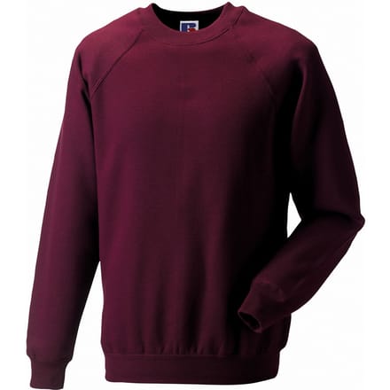 Russell Heren Spotshield Raglan Sweatshirt (Bourgondië)