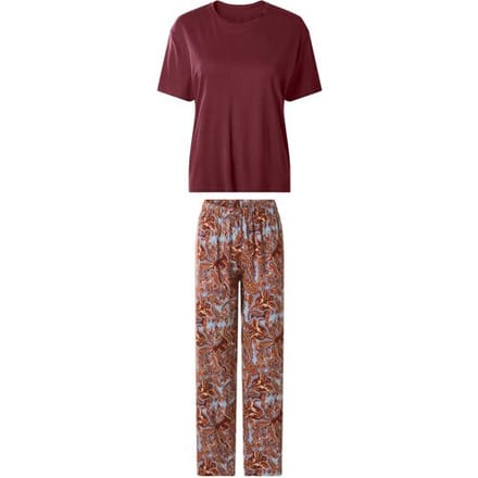 ESMARA Dames pyjama (Bordeaux, L (44/46))