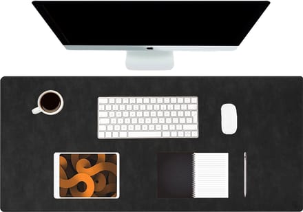 Rosso Element Muismat XXL voor Bureau/Kantoor Kunstleer Zwart