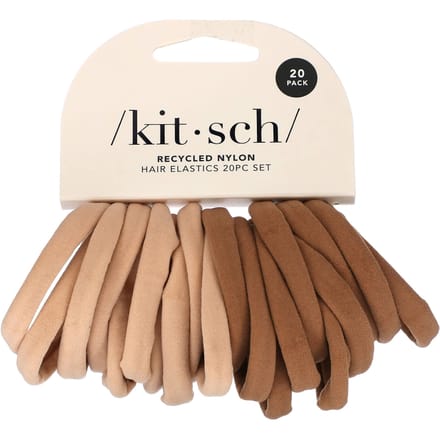 Kitsch, haarelastiekjes set, blush, 20-delige set brown