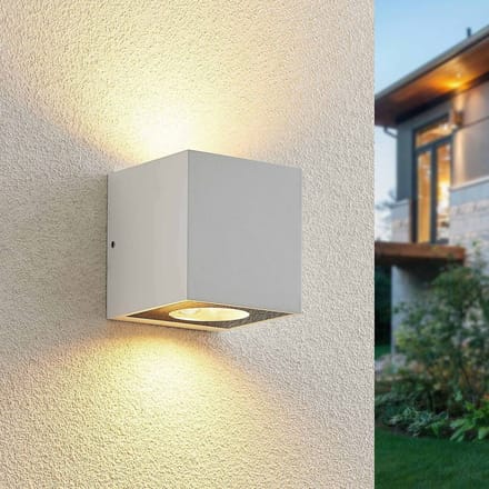 Arcchio - Wandlamp buiten - 2lichts - Aluminium spuitgieten - H: 12.5 cm - GX53 - wit