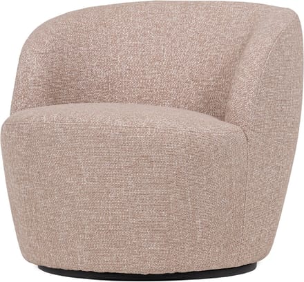 WOOOD Serra Draaifauteuil - Melange Stof - Naturel - 68x70x77
