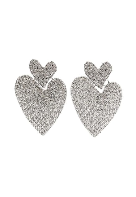 Margot Bardot Ilona Heart Oorbellen Silver