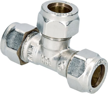 Knel T-Stuk 12x12x12mm Chroom