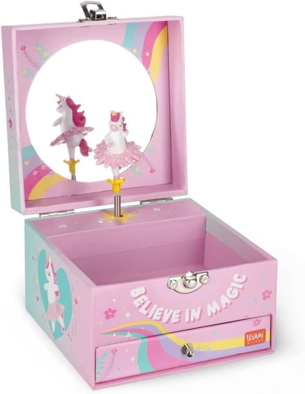 LEGAMI Musical jewellery box with rotating unicorn