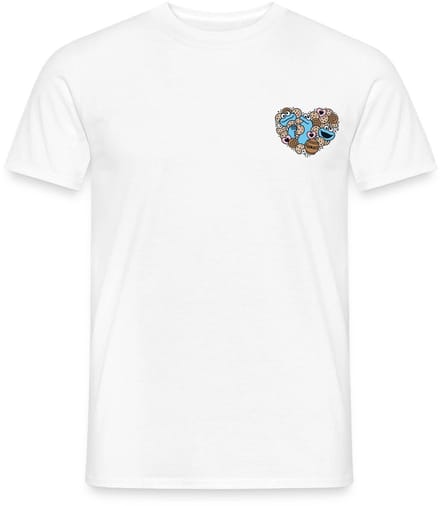 Sesamstraat Koekiemonster Hart T-Shirt Heren