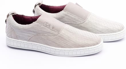 Zerba - Heren Sneakers - Maat 42 - Licht Grijs Leer - Overia