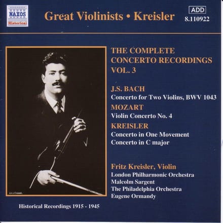 Fritz Kreisler - Great Violinists (CD) (Remastered)