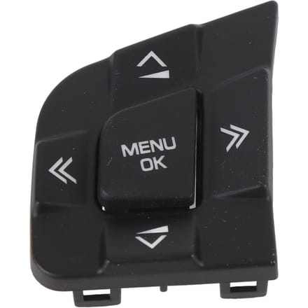2PCS Cache Bouton d'Interrupteur de Volant Côté Gauche Noir Décoration Garniture pour gray
