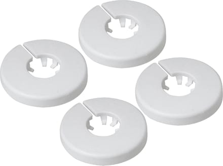 Plieger Buisrozet 22mm Wit – Set van 4 stuks