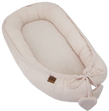 Beige muslin baby cocoon
