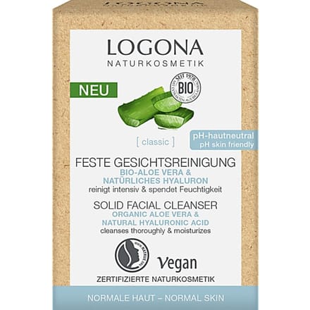 Logona Gezichtsreiniger Bar - Aloë vera & Hyaluronzuur