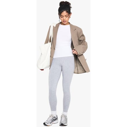boohoo Dames Dubbele laag Modal-Jersey Legging | Grey Marl | Maat: 12