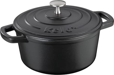 Braadpan Gietijzer Zwart, 21 cm - Kela | Calido