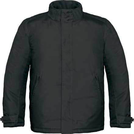 B&C Mens Real+ Premium Windproof Thermo-Isolated Jacket (Waterdichte PU Coating) (Zwart)