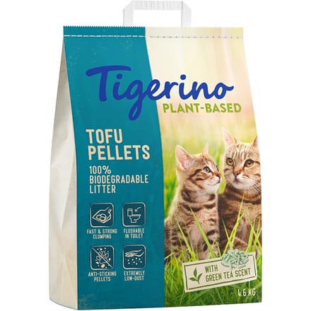 2 x 11 liter (9,2 kg) Tigerino Plantaardige Kattenbakvulling