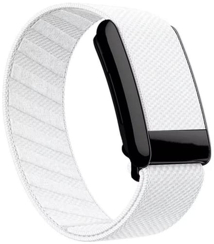Nylon bandje - geschikt voor WHOOP 4.0 - elastisch met houder - wit