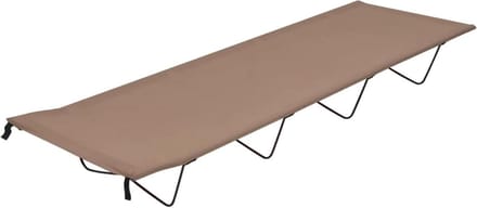 Campingbed - Veldbed Kampeerbed - Buiten slapen - Robuuste stalen frame - 180 x 60 x 19 cm - Taupe
