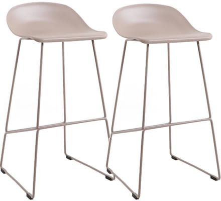 Bronx71® Scandinavische Barkruk Ellen taupe 76 cm - Barkrukken set van 2 - barstoel