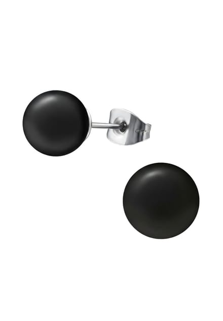 Oorbellen aus Chirurgenstahl mit Synthetischer Perle 8 mm Hochglanzpoliert