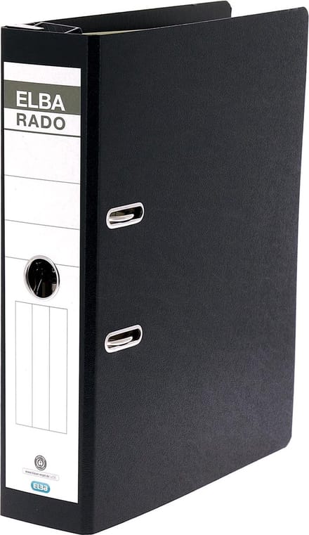 Hangordner elba rado 75mm karton zwart | 10 stuks
