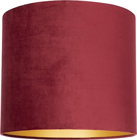 Uniqq Lampenkap velours rood Ø 40 cm - 40 cm hoog