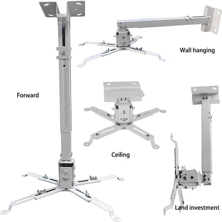 Projectorbeugel Universeel Verstelbaar Plafond Wandmontage Projector Verlengarmen Montagebeugel wit