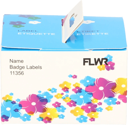 FLWR - Printetiket / 11356 / Wit - Geschikt voor Dymo