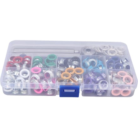 Oogjestang Gereedschapskit IJzer Kunststof Materiaal Doe-het-zelf Maken 8mm0.3in Kleurrijk Verguld Oogjes Set voor Leer white