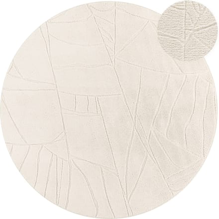 Modern tapijt Tokko crème 120 cm rond