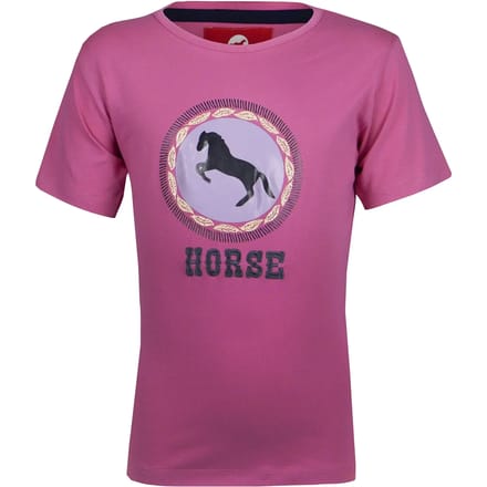 T-shirt met opdruk voor kinderen Red Horse SS23